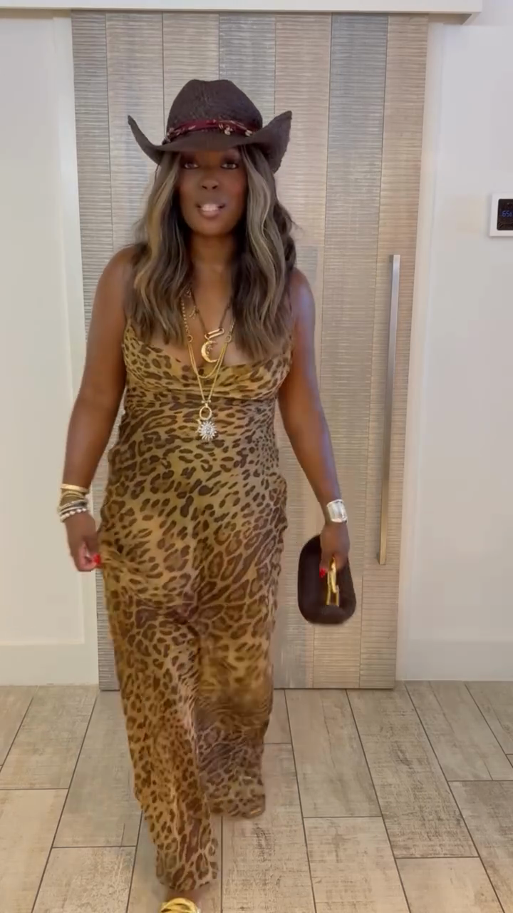 Leopard - Print Maxi Dress