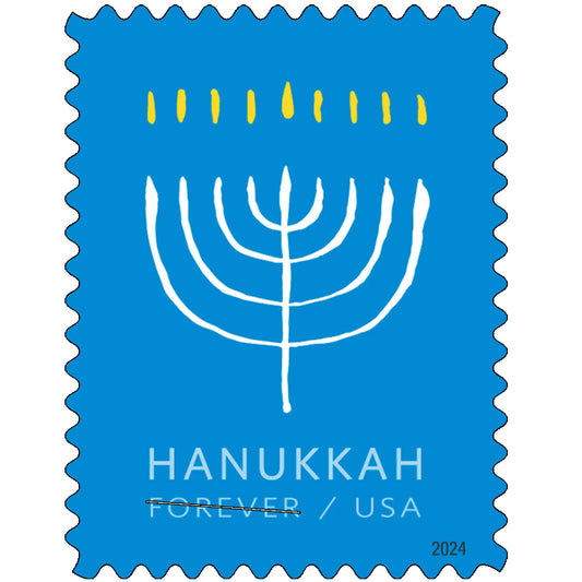 2024 USPS Hanukkah  Forever Stamps, Sheet of 20