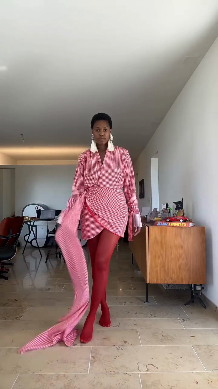 Pink Gingham Wrap - Style Mini Dress