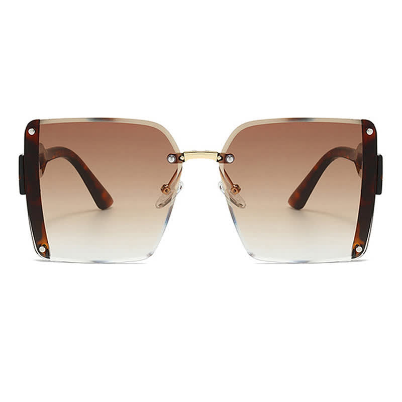 Spykay™ SG60835 Square Frame Oversized Rimless Sunglasses