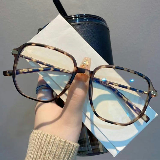 Spykay™ EG1009 Frosted Leopard Square Frame Blue Light Blocking Glasses