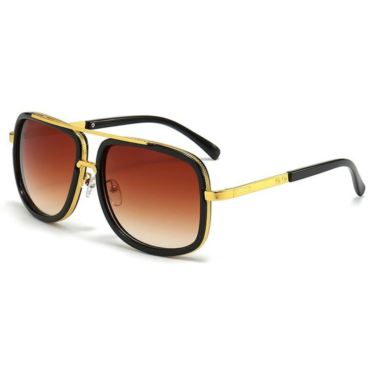 Spykay™ SG1013 Aviator Double Bridges Frame Brown Ombre Tinted Sunglasses