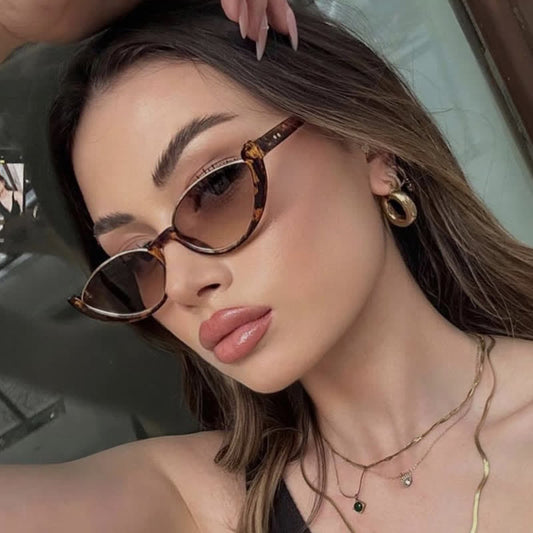 Spykay™ SG60716 Unisex Hipster Semi-Rimless Cat-Eye Sunglasses