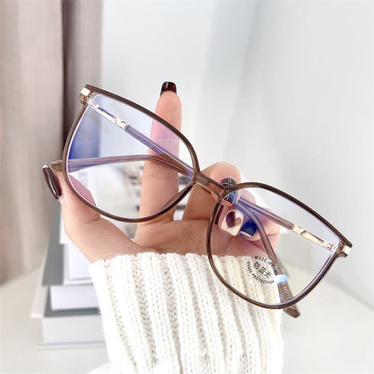 Spykay™ EG1013 Women's TR90 Oval Frame Fashion Minimalist Blue Light Blocking Glasses, Suitable For School