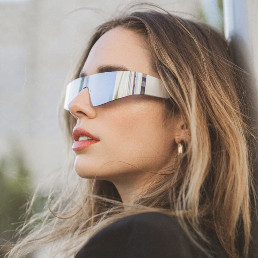 Spykay™ SG1026 Frameless Sunglasses Futuristic Women's Punk Sports Sunglasses Rimless Fashion Sunglasses