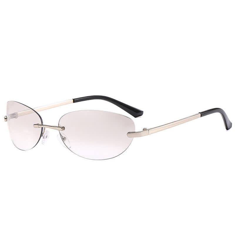 Spykay™ SG60667 Y2K Oval Frame Rimless Sunglasses