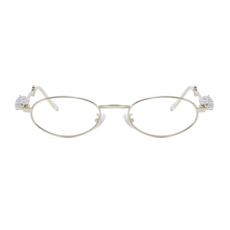 Spykay™ EG26671 Anti-blue Light Oval Frames Rhinestone-Embellished Eyeglasses