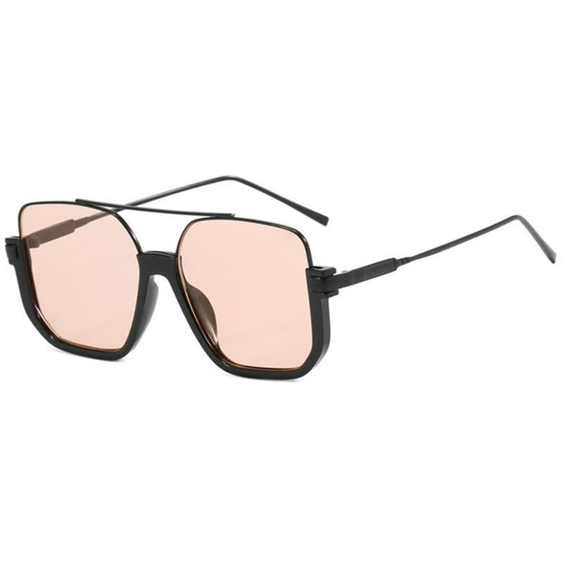 Spykay™ SG60691 Unisex Double Bridges Square Frame Semi-Rimless Sunglasses