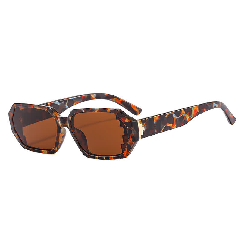 Spykay™ SG60689 Unisex Leopard Pattern Geometric Frame Sunglasses