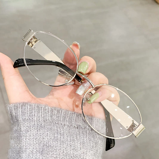 Spykay™ EG26675 Oval Frames Metal Temples Retro-Vinatge Eyeglasses