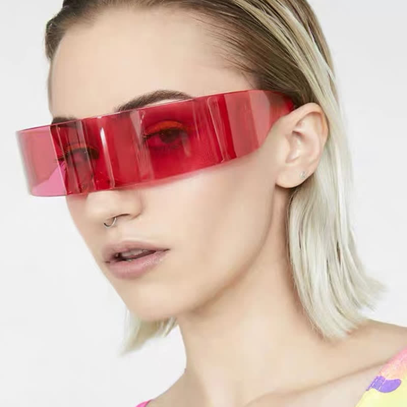 Spykay™ SG60721 Unisex Rectangle One-piece Frames Y2K Cyberpunk Sunglasses