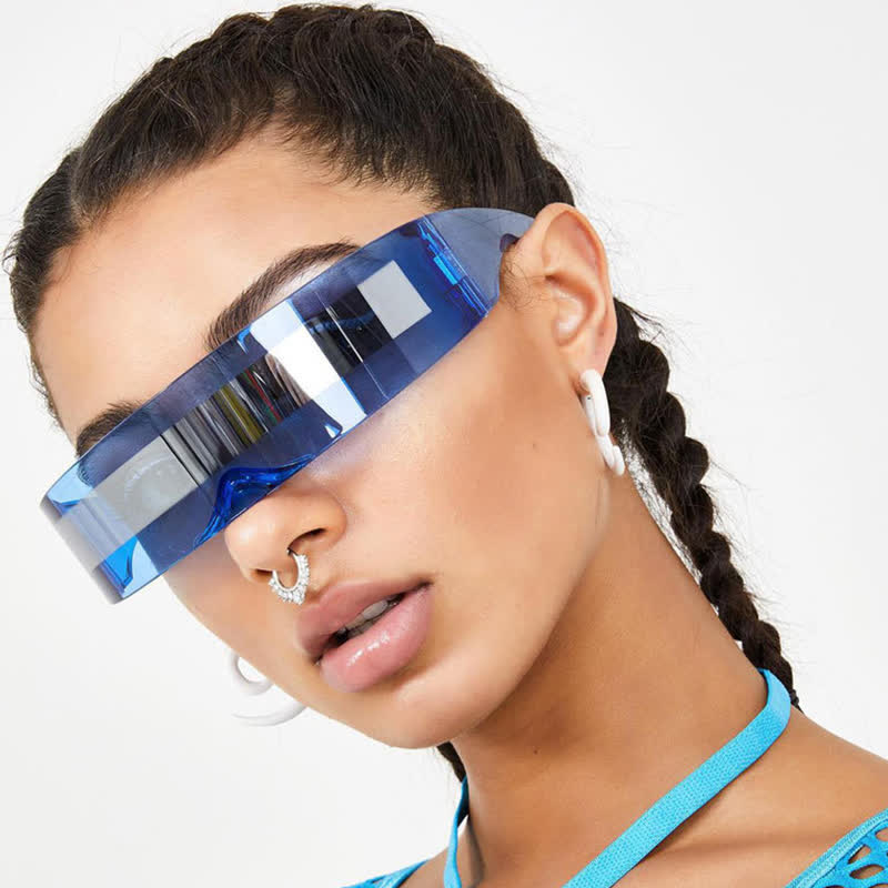 Spykay™ SG60721 Unisex Rectangle One-piece Frames Y2K Cyberpunk Sunglasses