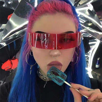 Spykay™ SG60721 Unisex Rectangle One-piece Frames Y2K Cyberpunk Sunglasses