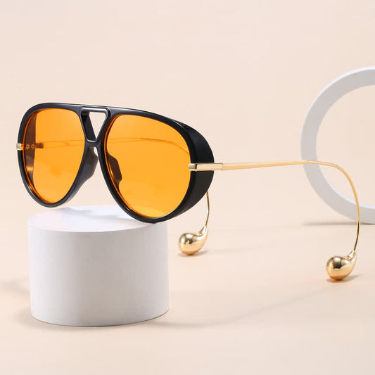 Spykay™ SG60673 Double Bridges Metal Temples Aviator Sunglasses