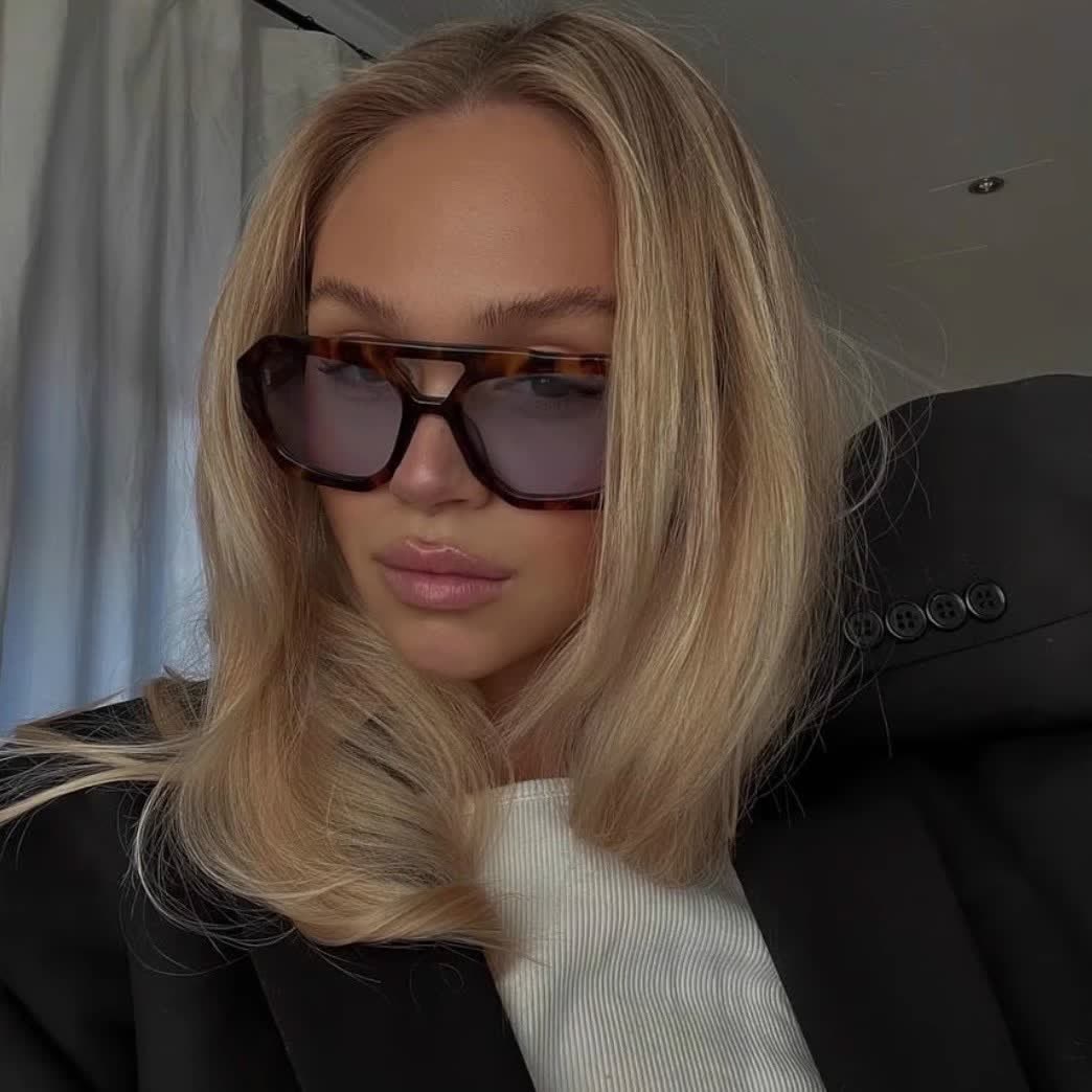 Spykay™ SG1024 Unique Double Bar Irregular Personality Retro Sunglasses