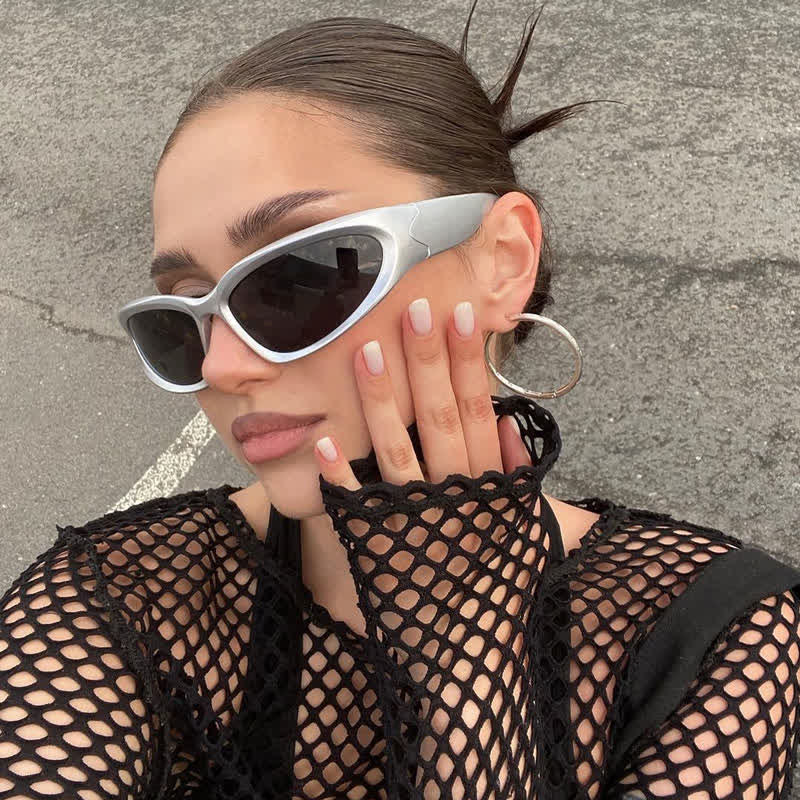 Spykay™ SG60712 Y2K Punk Oval Frame Sunglasses