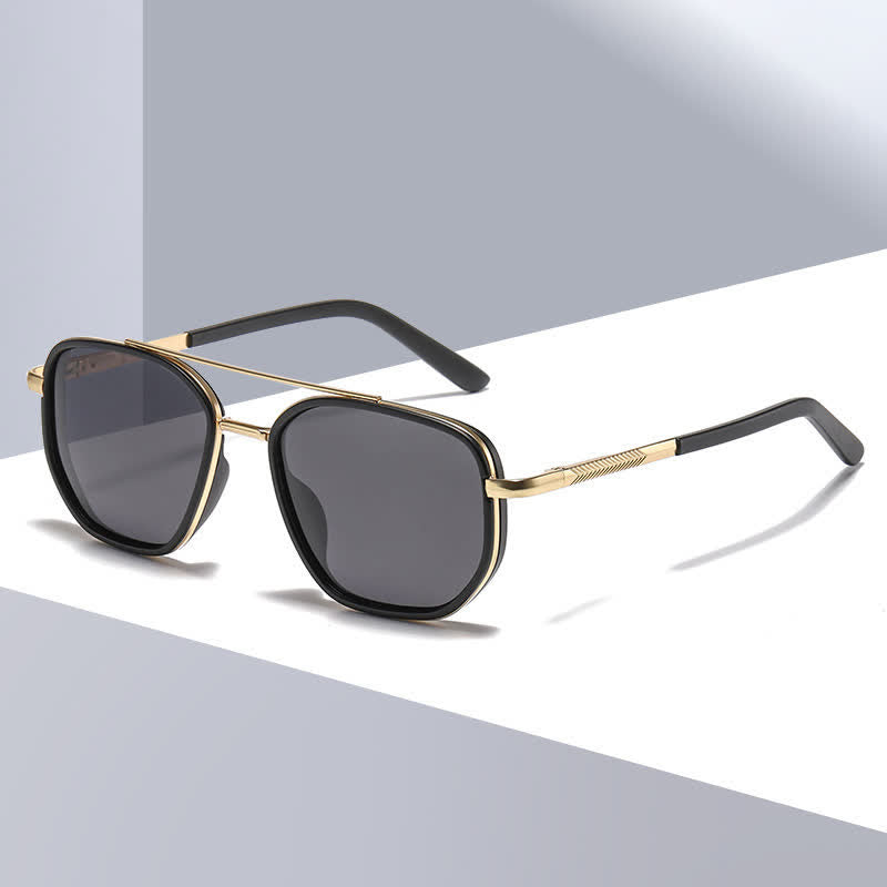 Spykay™ SG60733 Geometric Frame Double Bridges Driving Polarized Sunglasses