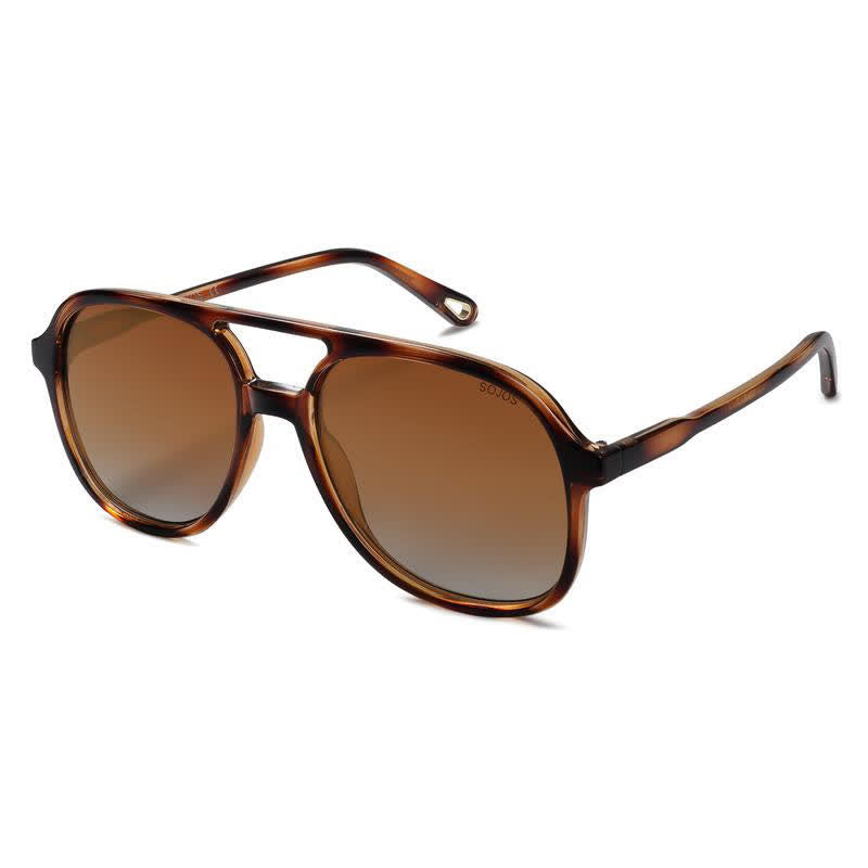 Spykay™ SG60740 Retro-Vintage Double Bridges Polarized Aviator Sunglasses