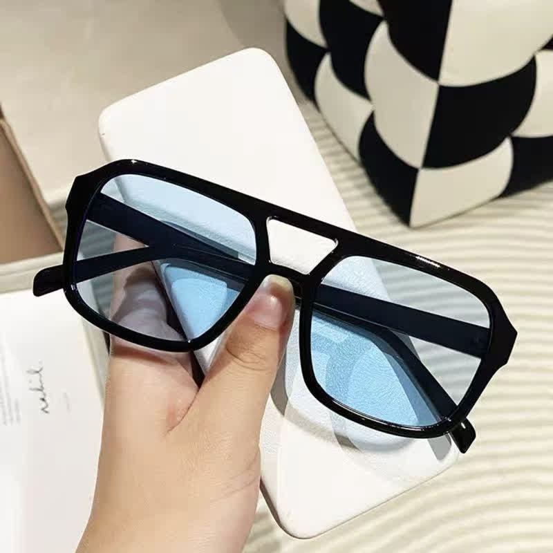 Spykay™ SG60718 Double Bridges Square Frames Retro-Vintage Sunglasses