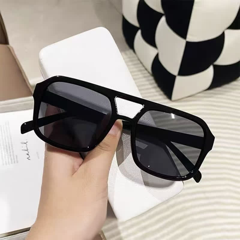 Spykay™ SG60718 Double Bridges Square Frames Retro-Vintage Sunglasses