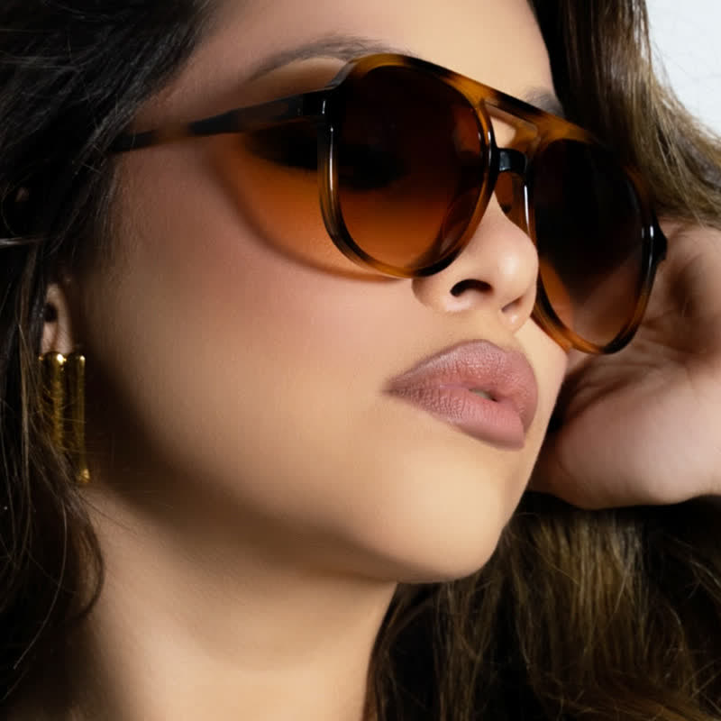 Spykay™ SG60740 Retro-Vintage Double Bridges Polarized Aviator Sunglasses