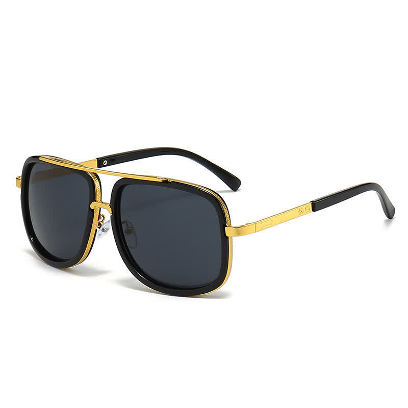 Spykay™ SG1013 Aviator Double Bridges Frame Brown Ombre Tinted Sunglasses