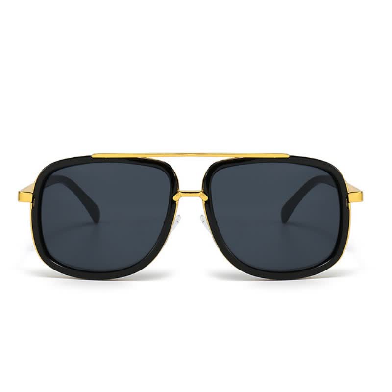 Spykay™ SG1013 Aviator Double Bridges Frame Brown Ombre Tinted Sunglasses
