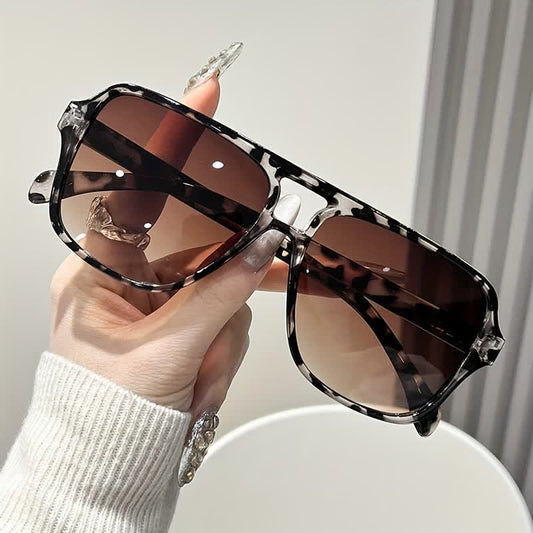 Spykay™ SG60738 Double Bridges Square Frame Classic Sunglasses