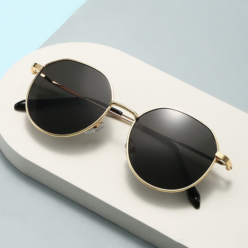 Spykay™ SG60749 Round Frame Metal Temples Vintage Sunglasses