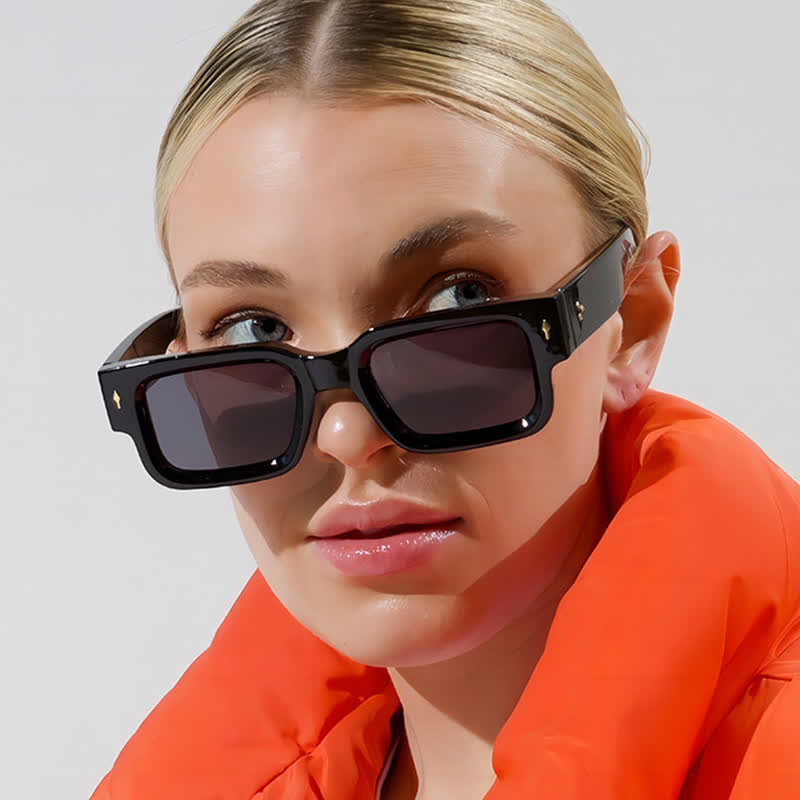 Spykay™ SG60748 Thick Rectangle Frame Trendy Sunglasses