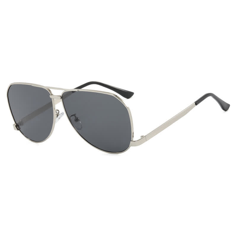 Spykay™ SG60761 Double Bridges Metal Temples Aviator Sunglasses