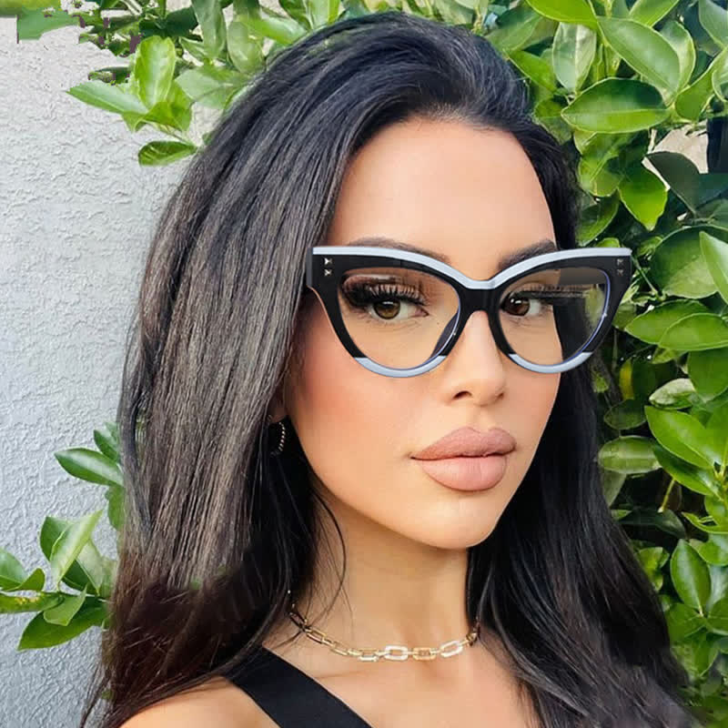 Spykay™ EG26691 Cat-Eye Colorblock Anti-blue Light Glasses