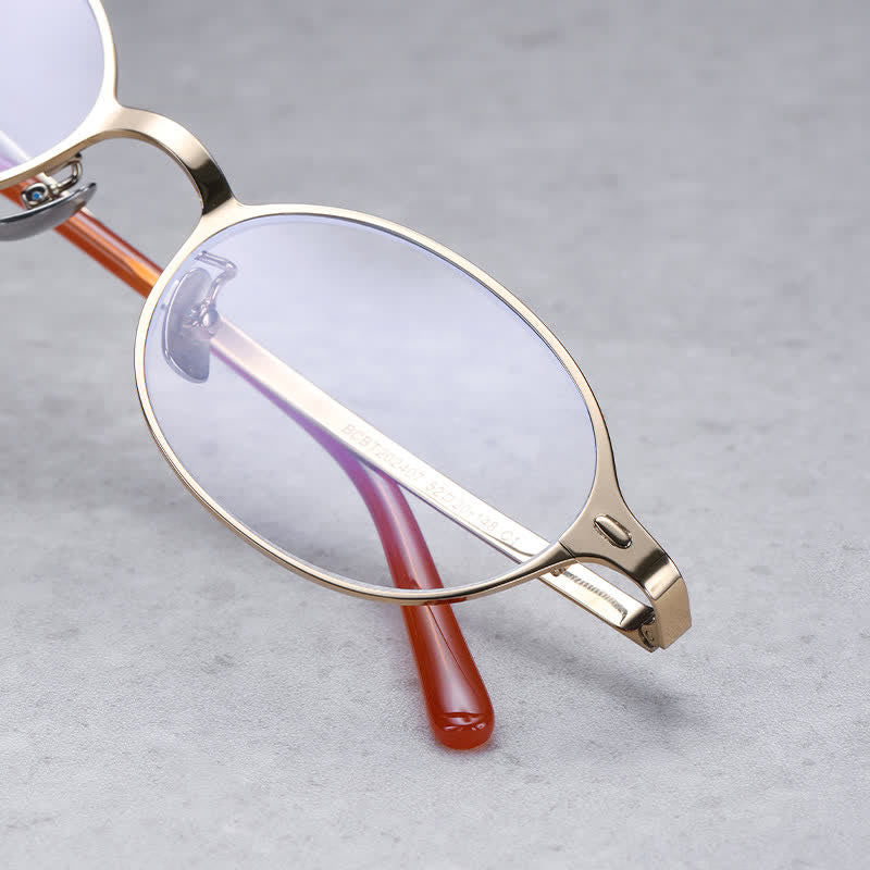 Spykay™ EG26698 Lightweight Titanium Oval Frame Anti-blue Light  Glasses