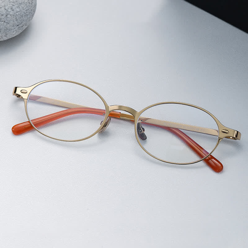 Spykay™ EG26698 Lightweight Titanium Oval Frame Anti-blue Light  Glasses