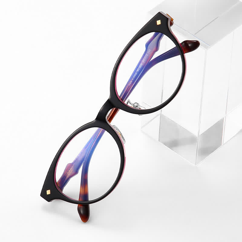 Spykay™ EG26700 Oval Frame Bow-Knot Temples Anti-blue Light Glasses For Reading