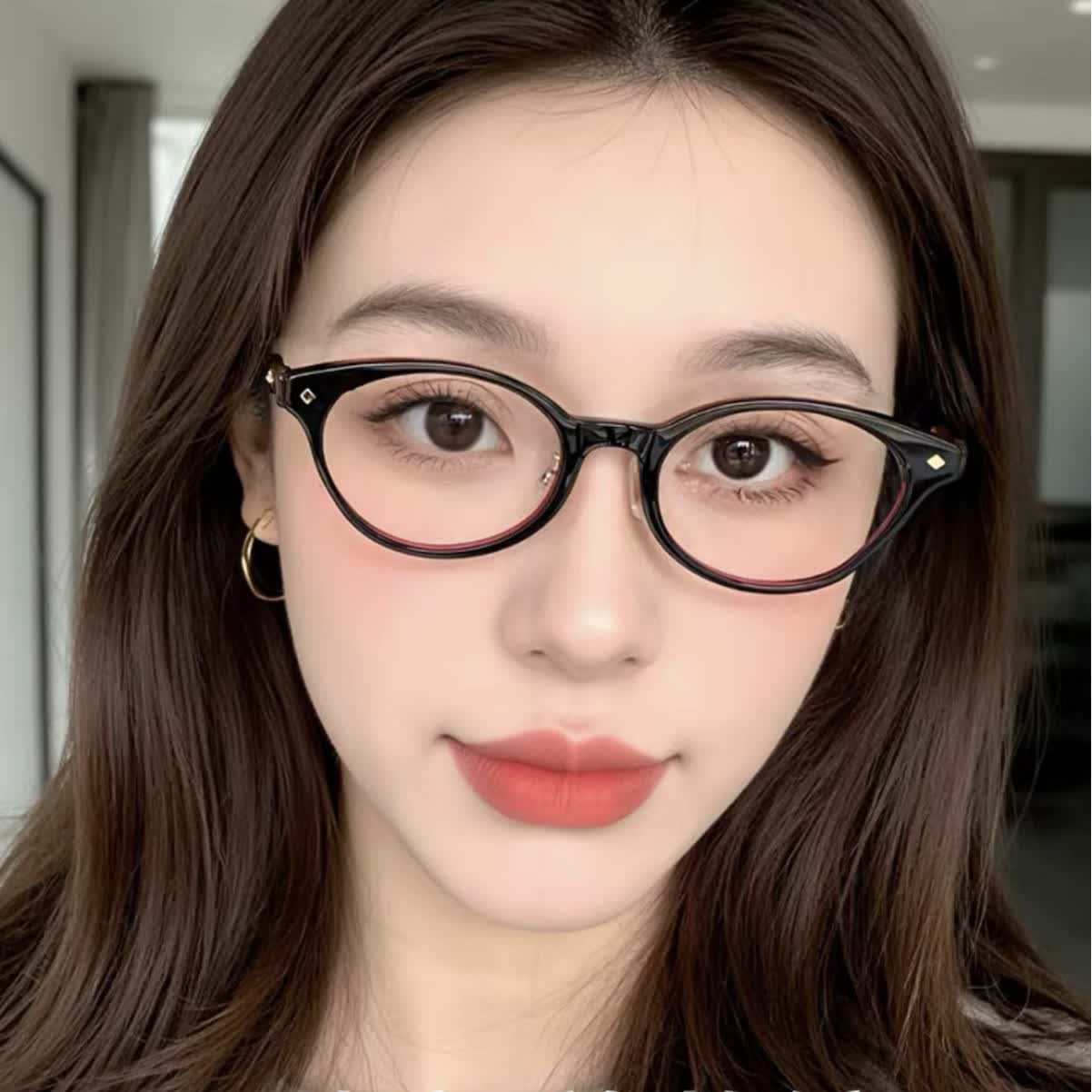 Spykay™ EG26700 Oval Frame Bow-Knot Temples Anti-blue Light Glasses For Reading