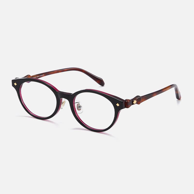 Spykay™ EG26700 Oval Frame Bow-Knot Temples Anti-blue Light Glasses For Reading