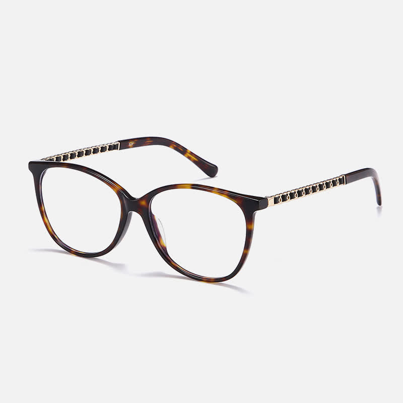 Spykay™ EG26697 Square Frame Chain Temples Anti-blue Light Lightweight Glasses