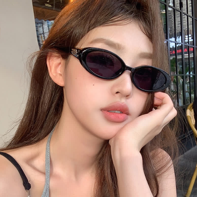 Spykay™ SG60787 Oval Frame Star Temples Sunglasses with Nylon Lenses