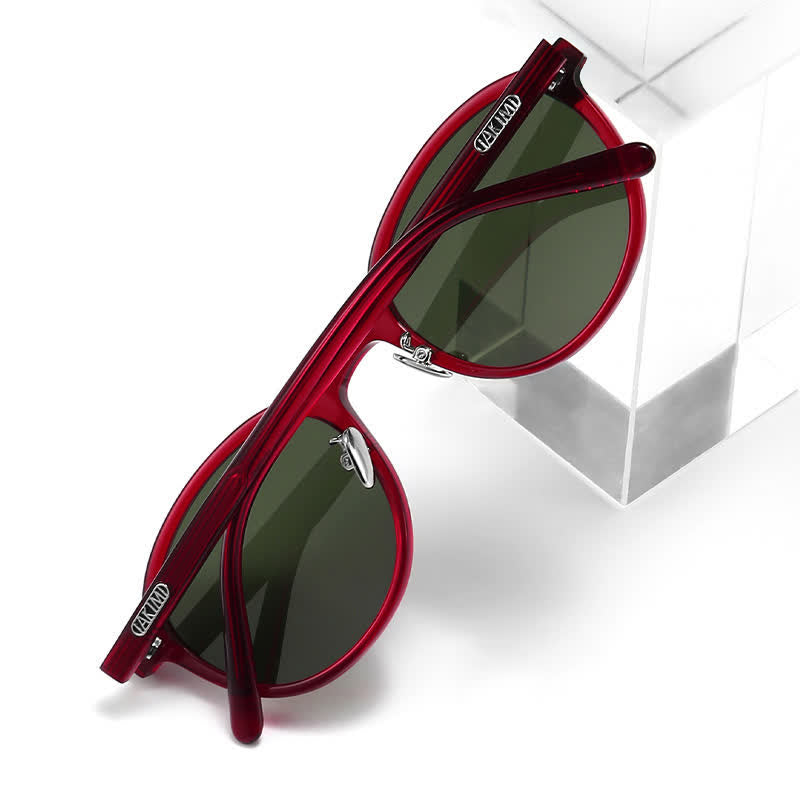 Spykay™ SG60790 Retro Round Frame Polarized Sunglasses with Nylon Lenses