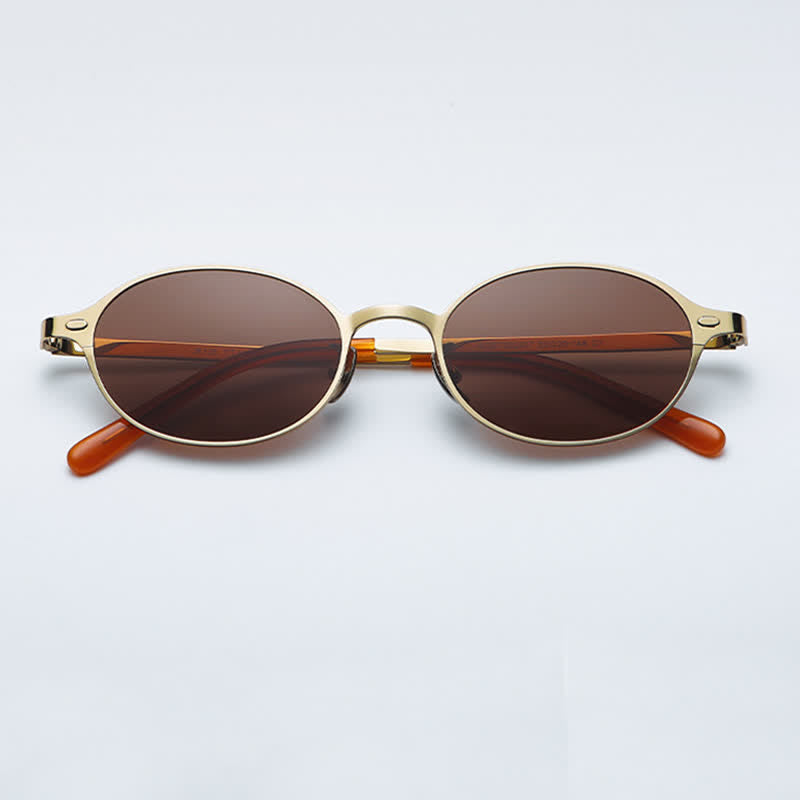 Spykay™ SG60795 Oval Frame Vintage Hipster Sunglasses with Nylon Lenses