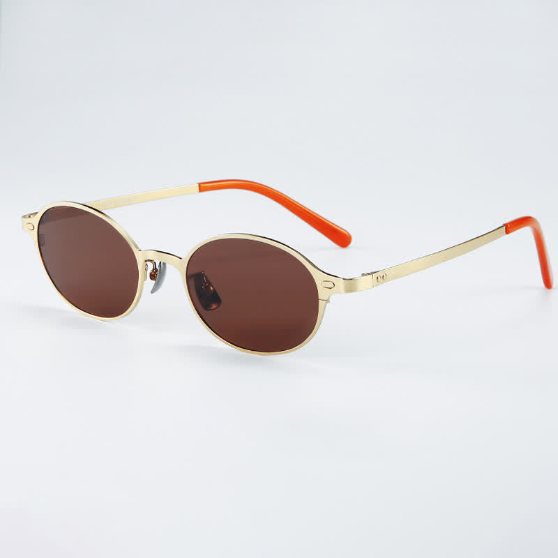 Spykay™ SG60795 Oval Frame Vintage Hipster Sunglasses with Nylon Lenses