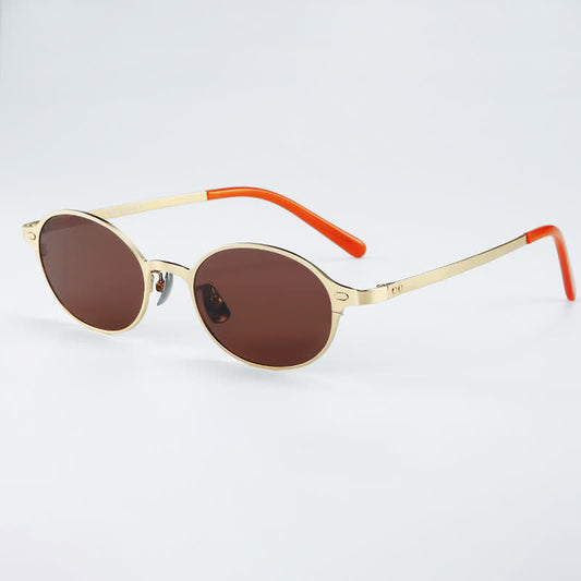 Spykay™ SG60795 Oval Frame Vintage Hipster Sunglasses with Nylon Lenses