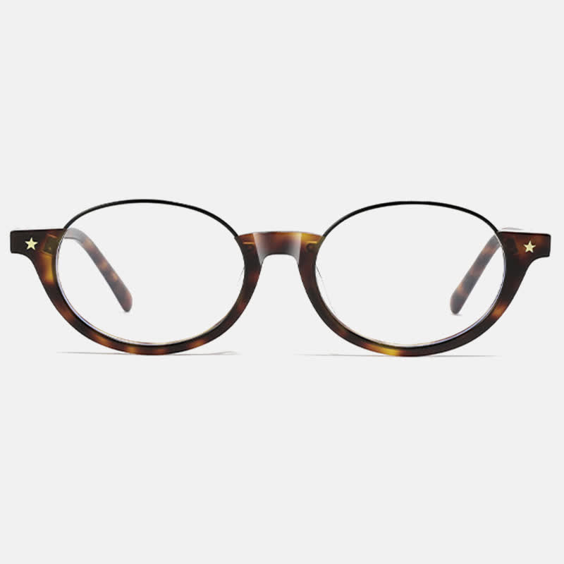 Spykay™ EG26712 Semi-Rimless Oval Star Pattern Frame Anti-blue Light Glasses
