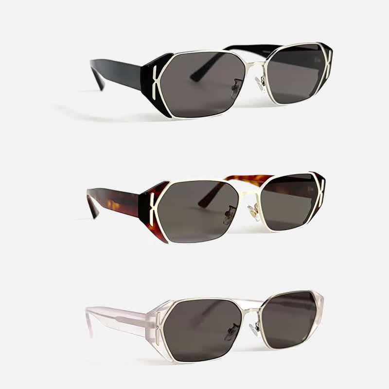 Spykay™ SG60805 Geometric Hipster Sunglasses with Nylon Lenses