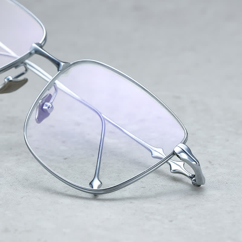 Spykay™ EG26716 Hipster Titanium Square Frame Anti-blue Light Glasses