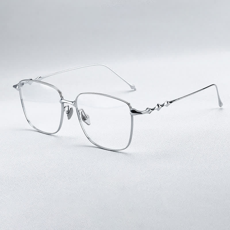 Spykay™ EG26716 Hipster Titanium Square Frame Anti-blue Light Glasses