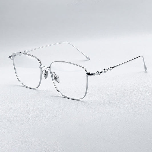 Spykay™ EG26716 Hipster Titanium Square Frame Anti-blue Light Glasses