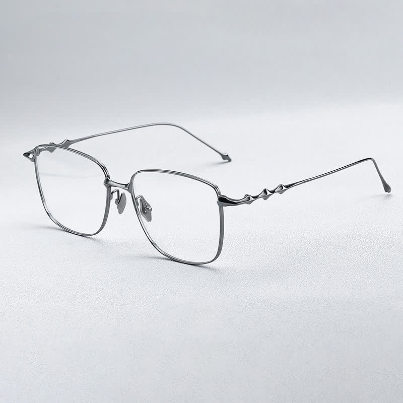 Spykay™ EG26716 Hipster Titanium Square Frame Anti-blue Light Glasses