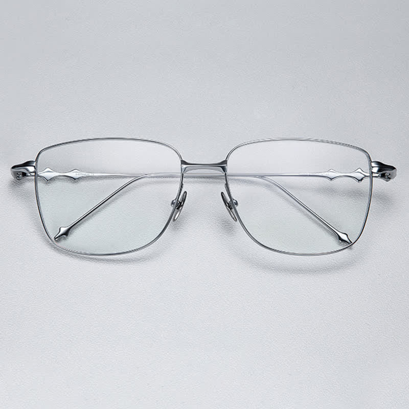 Spykay™ EG26716 Hipster Titanium Square Frame Anti-blue Light Glasses